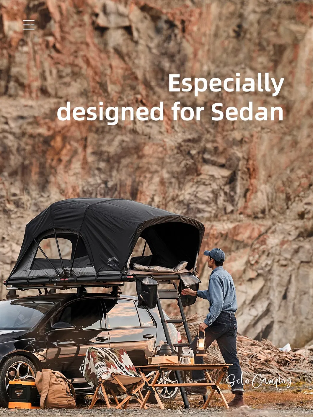 Solo Camping Lightweight Foldable Tent for Sedan Golf Lite Cruiser