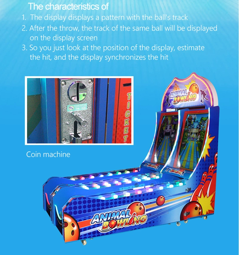 Animal Sports Game Machine Double Player Animal Bowling Arcade Simulator Game