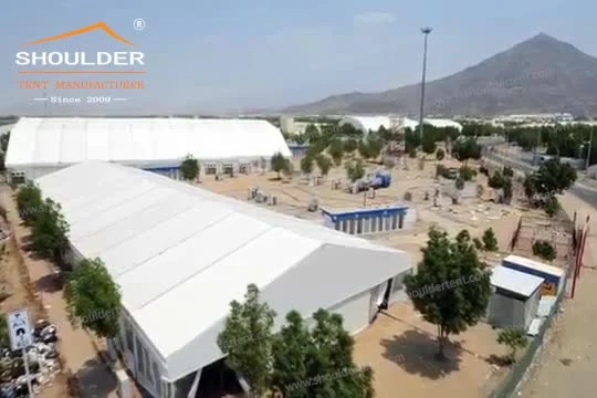 固体壁が付いている大型の一時的な屋外の貯蔵テントの倉庫のテント