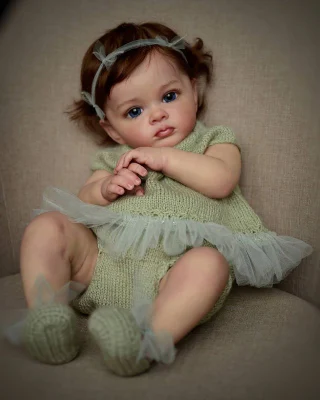 60 センチメートル完成ドールインピクチャーリボーンドール Tutti 幼児女の子ハンドペイント人形ジェネシスペイント付き高品質 3D スキン人形